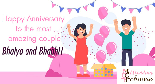 Happy Anniversary Bhaiya Bhabhi Wishes Quotes Messages Status Shayari or Jokes in Hindi and English